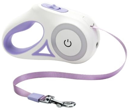 Kisangel Haustierleine Ausziehbare Leine Für Große Hunde Zum Hundetraining Kabel Reflektierende Einziehbare Hundeleine Einziehbarer Hund Trainingsleine Für Hunde Hundeklicker Nylon Violett