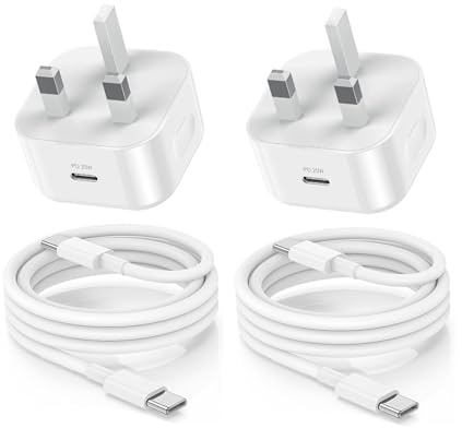 iPhone 17 16 15 Charger Fast Charging with 2M USB C to C Cable Lead, 20W Type C Fast Charger Plug for Apple iPhone 17 Pro Max/17 Air/16 Pro/16e/15 Plus/MacBook Pro 2022/iPad Pro/Mini 12.9/11 inch