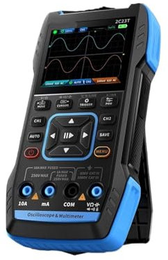 TIEOAXFT 2C23T 2C53T Upgrade 50MH/z Handheld Digital Oscilloscope Multimeter Signal Generator 3 In 1 Dual Channel Automotive Tools(2C53T 1PC P1600)