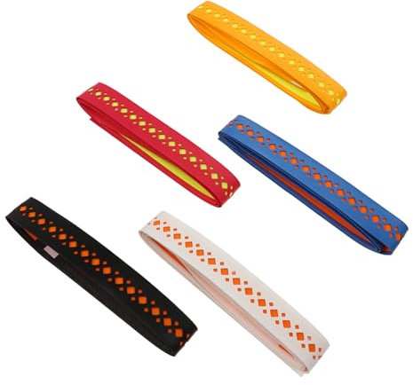 TOYANDONA 5 Stück Teiliges Badminton Griffband rutschfest und Schweißabsorbierend für Tennisschläger Paddles und Angelruten Elastisches Material Verbesserte Stabilität