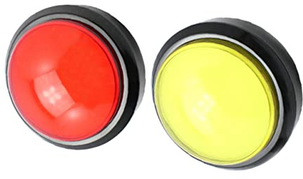 FOYTOKI 2Pièces Jeu de Électronique sans Batterie Répondeur à Deux et Lumières LED Rouge Parfait pour Jeux et Fêtes