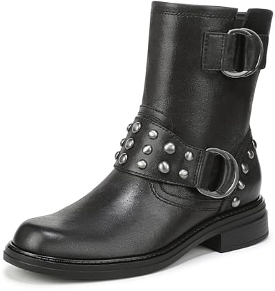 Naturalizer Women's Optimus Fashion Boot Black Stud Leather 9 M