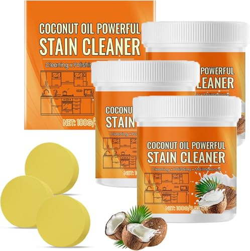 Multi-Purpose Coconut Oil Cleaning & Polishing Paste 3 In 1 Stainless Steel Coconut Oils Cleaning Pastes Stainless Steel Cookware Cleaner Shine Protection