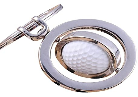 LL-Golf drehbarer Golfball Schlüsselanhänger in 3D Optik | Golfgeschenk / Geschenk Geschenkidee / Golfer Golfspieler Schlüssel Anhänger