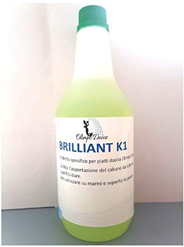 Brilliant K1 prodotto anti calcare per pulizia piatti doccia in mineral marmo