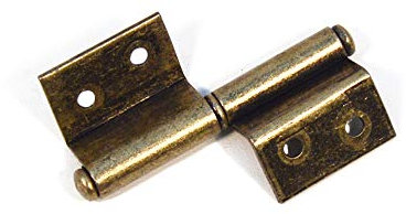 2 pièces 70x28 mm Plate Charnière anciennes décoratives Ferrures antiquité Porte Rétro Meubles Tiroir or gauche