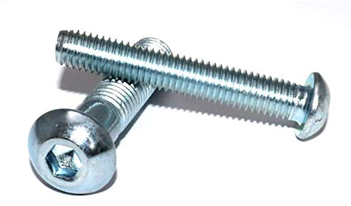Flachkopfschrauben mit Innensechskant M6x30 DIN 7380-1 Stahl verzinkt 10.9 Stückzahl 25 Linsenkopfschrauben Linsenschrauben Rundkopfschrauben Flanschschrauben