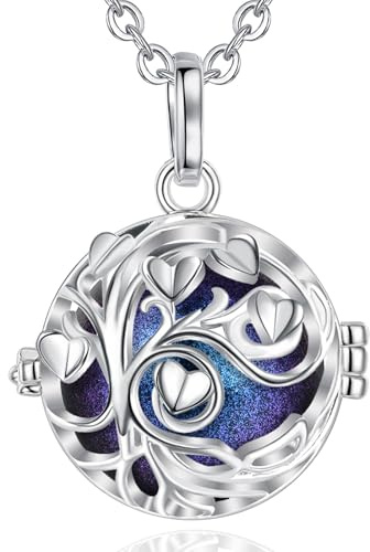 AEONSLOVE Collar Llamador de Angel Embarazada Arbol de la Vida Colgante Bola Regalo Original para Mujer Embarazada Mamas Embarazadas Futuras Mamás