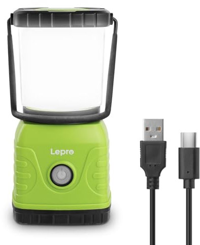 Lepro Camping Light Rechargeable, 1300 Lumen Camping Lantern for Tents, Dimmable 4 Modes, Tent Lights with 3600mAh Power Bank, Camping Accessories, Rechargeable Lantern for Outdoors, Emergency