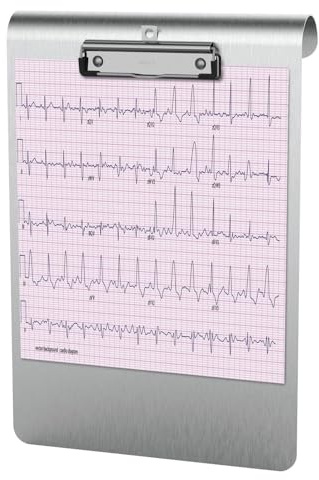 MAUL Klemmbrett A4 silber MAULmedic Metall Hochformat rostfrei aufhängbar | robuste Edelstahlplatte, sicherer Halt für Formulare, schnell sauber gewischt, griffbereit aufhängbar, edler Metall-Look
