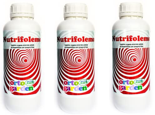 Nutriplant NUTRIFOLEMO, Concime fertilizzante organo minerale azotato in sospensione con sangue di bue, valido supporto nutrizionale per lo sviluppo delle piante dopo il riposo invernale, 1Lt, (3)