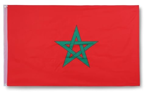 Sonia Originelli Marokko Länderflagge 90 x 150 cm - Fanartikel in der marokkanischen Nationalflagge für WM, EM und Public Viewing