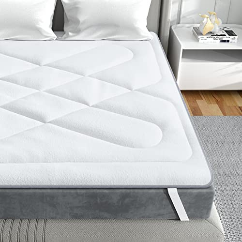 BedStory Coprimaterasso 180 x 200 con fodera in bambù, extra morbido antiacaro e traspirante, coprimaterasso ideale per divano, Bz, caravan, viaggio...
