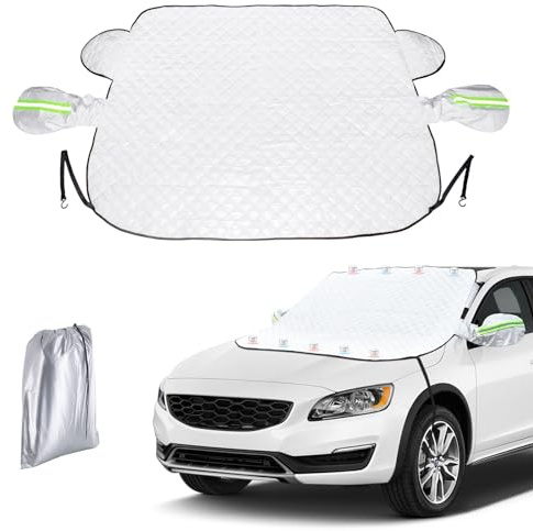 AdrreyuFny Sonnenschutz Auto Frontscheibe, Frontscheibenabdeckung Auto Sonnenschutz Frontscheibe Windschutzscheibe Faltbar mit 9 Magnet Fixierung/Spiegelschuz für Gegen Sonne Staub Frost (148*120cm)