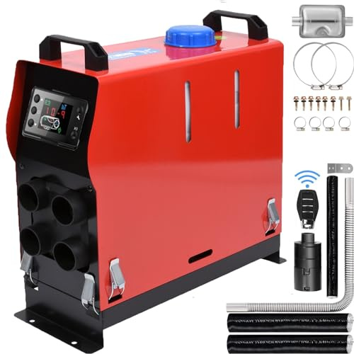 CalefaccióN Estacionaria con 4 Salidas de Aire, Calentador DiéSel PortáTil con Monitor LCD Y Control Remoto, Calentador de Estacionamiento DiéSel for Coche, RV, CamióN, Barcos, Remolque ( Size : 12V )