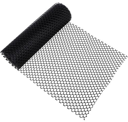 40cm x 5m Chicken Mesh Fence Roll, Black Garden Net Fence Plastic Fence Mesh Netting Poultry Breeding Netting Garden Balcony Protection Net for Home Décor and Gardening Yard,1.2cm Diameter