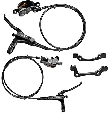 JINGFENG 4-Kolben-MTB-Hydraulik-Fahrrad-Scheibenbremse Aluminium-Bremssattel vorne und hinten Fahrradbremsen für Rennrad-Mountainbike