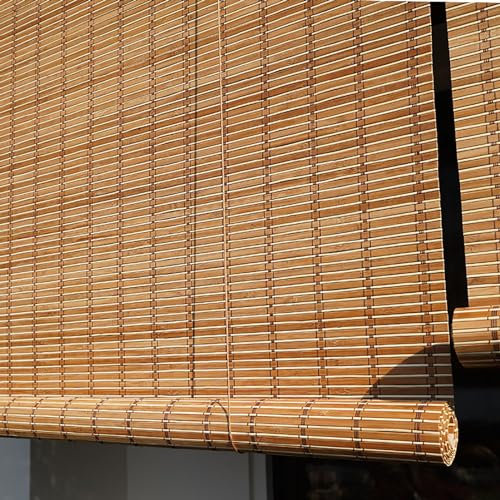 HFDASUENT Innen/Außen-Bambusrollo,Sichtschutz Rollo für Fenster und Türen Fenster Raffrollo Mit Hakenaufhängung für Teehaus/Restaurant/Garten/Balkon,Anpassbar (W×H:60×170cm)