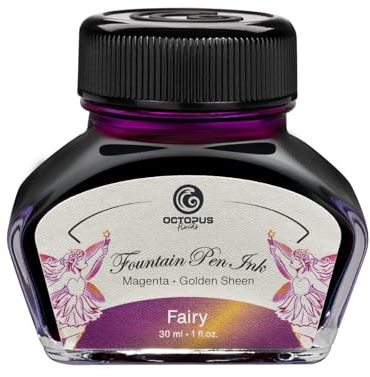 Octopus Fluids Fairy Sheen Ink, reservoarbläck i bläckflaska, sheenbläck, violett, 30 ml