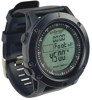 Stoptec Reloj de árbitro RW-110 | Modo Especial para fútbol | Cronómetro | Pacer | Alarma | Iluminación | Hora y Fecha