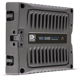 Banda VIKING800.2BK - Altavoz de audio amplificador de coche de 2 ohmios, rango completo, nuevo Viking 8000 vatios Rms indicador LED de especialización de sonido, chasis de aluminio, color negro