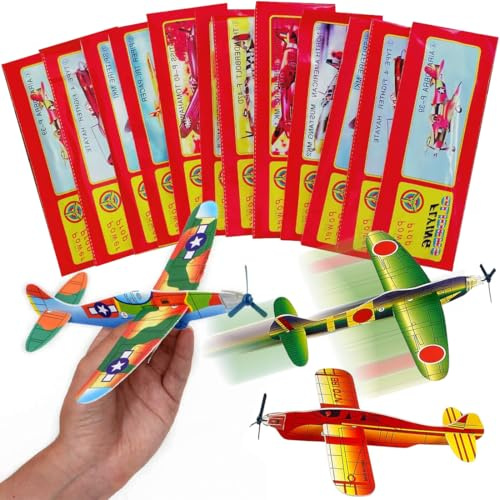 phxdance Styroporflieger Set – 12pcs Styropor Flugzeuge Wurfgleiter Spielzeug, Einzeln verpackte Schaumstoff Gleitflugzeuge, Ideal als Mitgebsel Kindergeburtstag & Outdoor Styropors