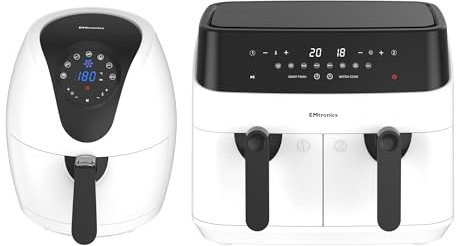 Emtronics Kitchen Set - Dual Drawer 9L & Single 4.5L Air Fryer - White