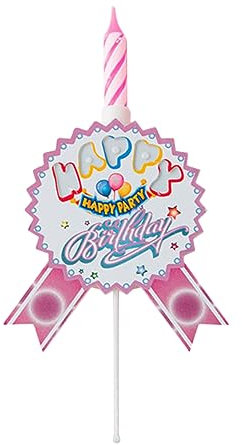 RORPOIR Velas de Cumpleaños Cantadas para Pastel, 1 Pieza Rosa