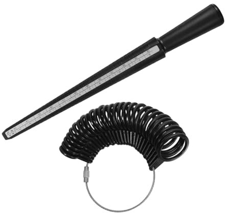 OUNONA Ringmaßstab Mit Fingermessstab Set Für Präzise Ringgrößenbestimmung Schmuckmesswerkzeug Aus Robustem Material Ringgrößen-messgerät Für Juweliere Und Hobbyisten
