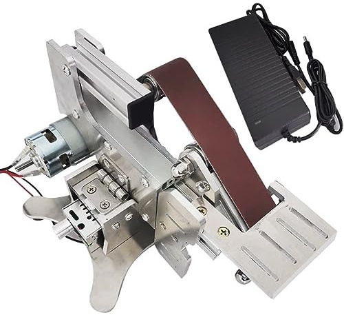 Ponceuse électrique Mni ponceuse à bande meulage affûteuse puissance ceinture disque outils de polissage Mini ponceuse Pour le travail du bois, le ponçage et le polissag
