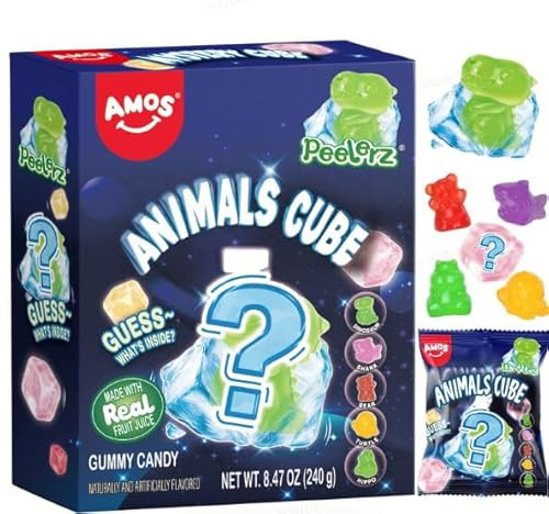AMOS Peelerz Fruchtgummis Süßigkeiten Erdbeere & Traube & Apfel & Orange