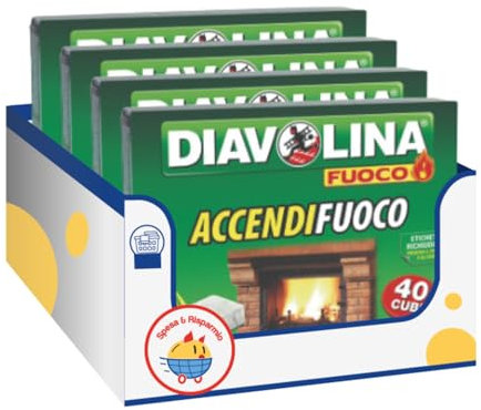 Cubi Accendifuoco Naturali – Confezione da 40 Pezzi – Variazioni 4/8/12 Pezzi (8)