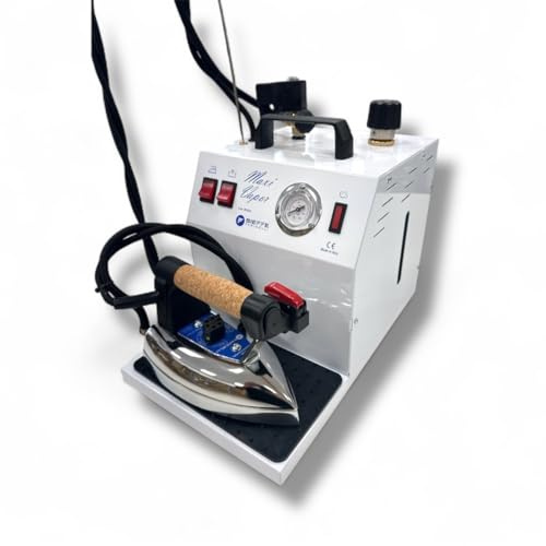 Dampfbügelstation Dampferzeuger mit Bügeleisen, 1600W 220V 3,5 Liter Wassertank Dampferzeuger Bügelanlage Bügelsystem mit Kupferkessel, Regelbarem Dampfventil (Maxi Vapor 3,5 Liter)