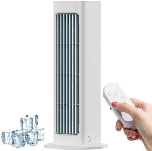 2025 Nuevo Mini Enfriador de Aire, Acondicionador de Aire Portátil de Carga Inalámbrica, Enfriador de Aire de Cocina Montado en la Pared sin Taladrar con 3 Velocidades de Viento 10s Enfriamiento