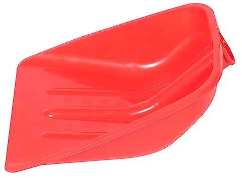 ibasenice Pala para Nieve e Alimentos De Granja, Cabezal De Pala Reforzado De Acero Templado, 40x35 Cm, Color Rojo, Herramienta para Invierno y Jardinería Multifuncional