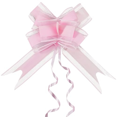 SOFPLATE 10 Stück 18x21CM Große Ziehschleifen Geschenk Schleife Große Schleife Kokette Schleife mit Geschenkband Für Jahrestage Blumennsträußen Basteln Verpacken Hochzeit Geburtstag Geschenkverpackung