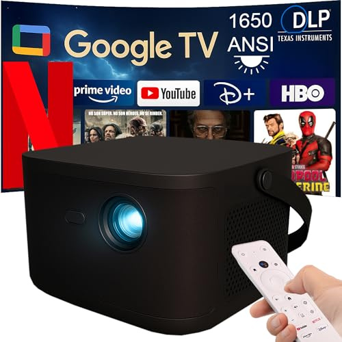 Proyector 4K, Unicview F8 GTV, 1650 ANSI lúmenes, DLP, Cine en casa y presentaciones, Enfoque motorizado, Zoom Digital, HDMI ARC, USB-C, SPDIF, Jack 3.5, Altavoces (GoogleTV Licenciado)