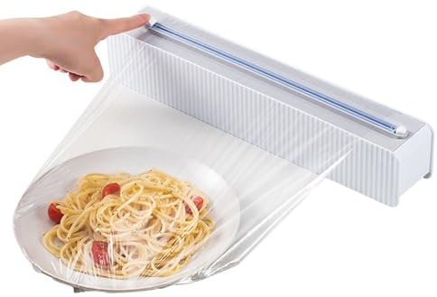 Generisch Frischhaltefolienspender - Alufolien Cutter,Mit Haftendem Saugnapf Wiederverwendbar Für Wand Küche Lebensmittelaufbewahrung Reste Fleischverpackung