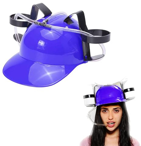 Generisch Bier Soda Guzzler Cascos | Cascos de Bebida para Cerveza | Sombrero de , Pajita para Bebidas de Cerveza Soda Cola, Utensilios Divertidos para Fiestas, Rosa, Amarillo, Rojo, Azul