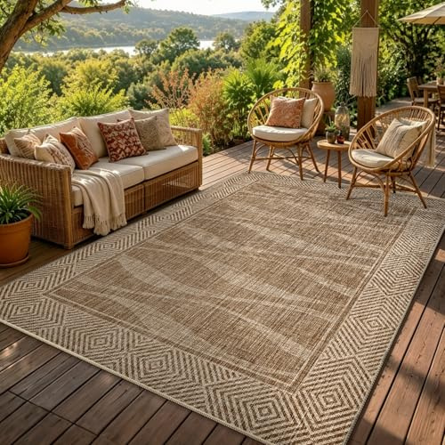 Alishomtll Jute Rug 120x170cm, Non-Slip Natural Jute Rugs Area Rugs