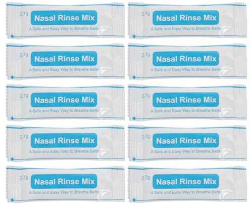 Happyyami Caja de 40 Sobres de Sal Purificadora Nasal Mezcla Instantánea para Enjuague Nasal Fácil de Usar Adecuado para Cuidado y Limpieza Diaria