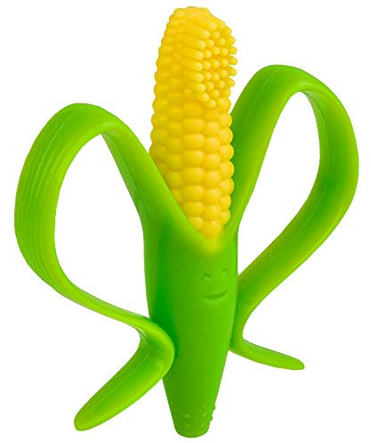 Mais Beißring zum Zahnen für Babys aus Silikon - Maiskorn Beissring - Auch kühlend geeignet