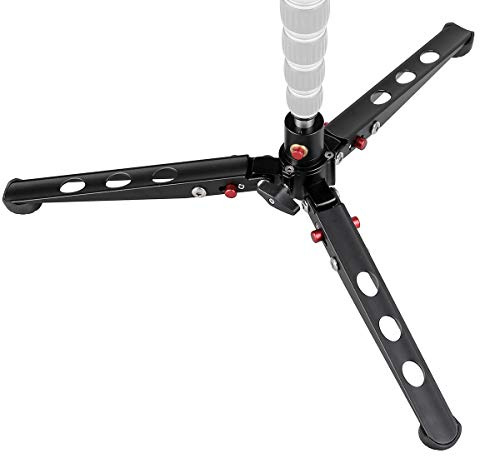 Very stable Justino stand spider for monopods with lockable ball joint and table tripod function, CNC milled, anodised aluminium, 18 kg load capacity.