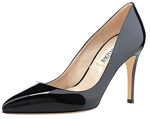 JOY IN LOVE Women's Pump Shoes 3.5 High Heels Pointy Toe Stiletto Pumps Black 8.5US