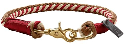 HUNTER Halsband Tinnum rot/beige M 45 cm