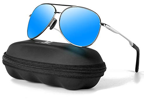 MXNXEU Sonnenbrille Herren Polarisiert Unisex Pilotenbrille | Fahrerbrille,Herren/Damen Leicht Metallrahmen Retro Fliegerbrille,Fahren,Angeln,Golfen,UV400-Schutz, Sportarten Sonnenbrille