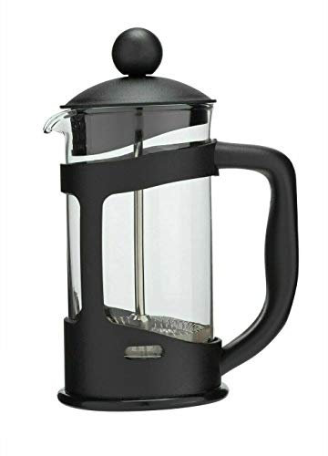 Glow Classic Black Cafetiere - 1000ml French Press Coffee Maker - Ideal for 3 cups of filtered coffee - Easy to Clean and Use Coffee Press - Made with Durable Shockproof Glass - Ground Beans, Espresso