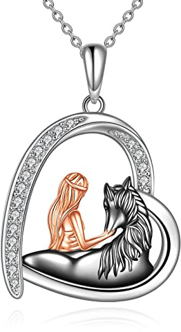 YAFEINI Pferd Halskette Mädchen Anhänger Pferd Kette 925 Sterling Silber Schmuck Geschenk für Damen Freund