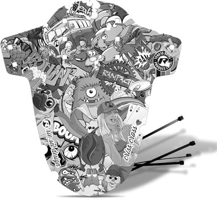 Riesel Design Criss:Cross Mudguard – vorderes Fahrrad Schutzblech inkl. Kabelbinder – Spritzschutz für Gravel Bike – Schutzblech für Gabel, leicht & flexibel – Made in Germany (sb Eye ub)