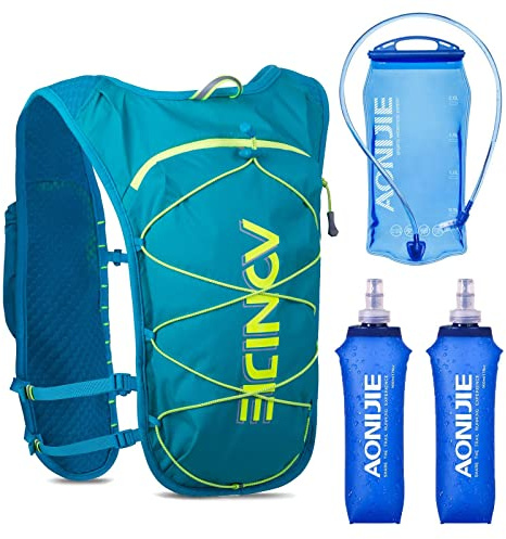 AONIJIE Running Hydration Vest for Women Men, Adjustable & Lightweight Hydration Vest Backpack for Hiking Cycling Race Marathon